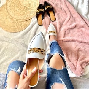 White Mules flats 🤍
